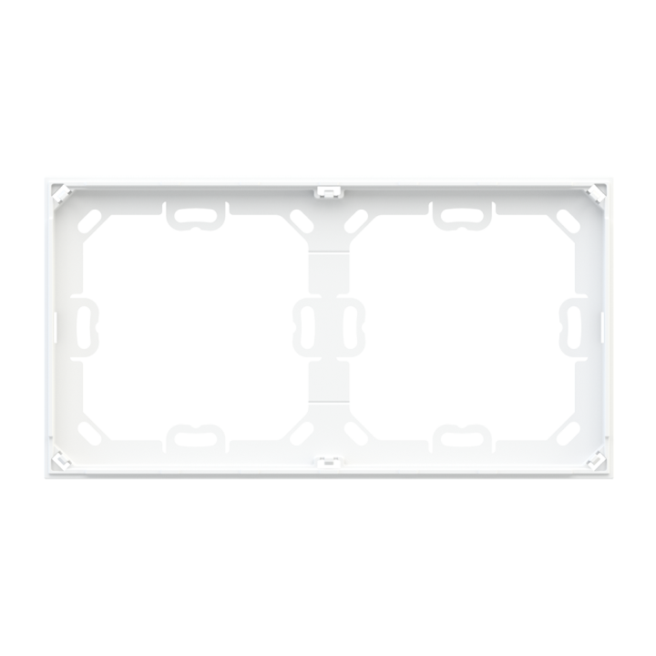 Mounting adapter for 1 double plate frameless mounting white color - NF version (1 piece)