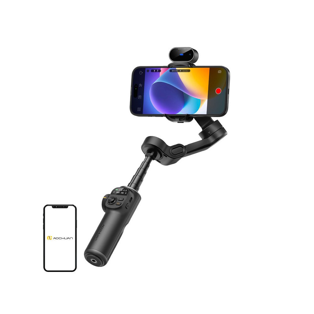 AOCHUAN X2 Gimbal koos AI anduriga (must)