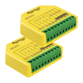 SHELLY Plus RGBW PM Wi-Fi/Bluetooth LED sloksnes kontrolieris (2 iepakojumi)