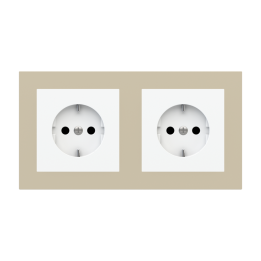 Rectangular Plate 71 (Form/Flank/NF) (80x151) 2 windows (45x45)+(45x45) Fenix NTM Beige Luxor