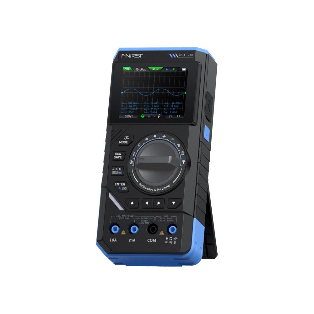 SigGen 3-in-1 FNIRSI DST-210 rokas digitalais multimetrs ar osciloskopu