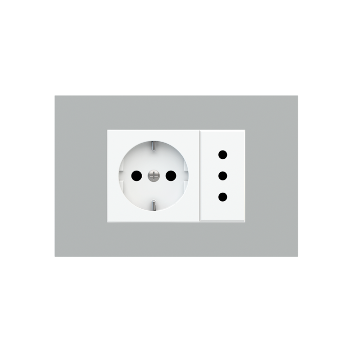 Rectangular Plate 71 (Form/Flank/NF) (80x121) 1 window (45x68) Fenix NTM Grey Ephesus