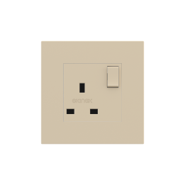 Square Painted Cover UK socket (55x55) Fenix NTM Beige Luxor