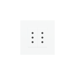 Square Plate 71 (Form/Flank/NF) (80x80) 1 window (45x45) Pure white Plastic