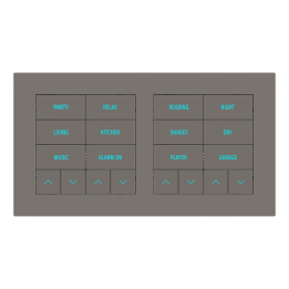 Rectangular Plate Deep (FF/71/20Venti) (87x158) 2 windows (60x60)+(60x60) Fenix NTM Grey London