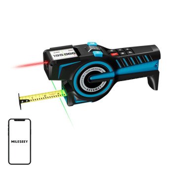 Mileseey DTX 10 lazerinis atstumo matuoklis su 100 metru matavimo juosta