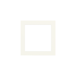 Square Plate 71 (Form/Flank/NF) (80x80) 1 window (60x60) White Plastic