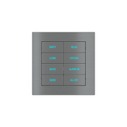 Square Plate Deep (FF/71/20Venti) (87x87) 1 window (60x60) Metal Titanium