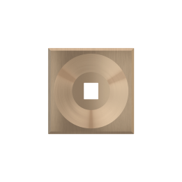 Square magnetic plate for keystone system ERA series Metal Warm Brass