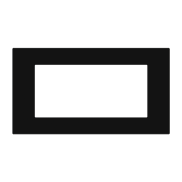 Rectangular magnetic plate (112x52 mm window) Proxima series Metal Insense Black