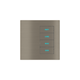 Square Plate Deep (20Venti) (87x87) 1 window (30x60) Metal Nickel