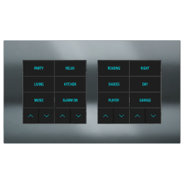 Rectangular Plate Surface (71/20Venti) (98x168) 2 windows (60x60)+(60x60) Metal HT Black