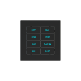 Ekinex plāksne 20venti 87x87 mm Black Ingo Fenix NTM EK-DQS-FNI
