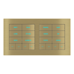 Rectangular Plate Deep (FF/71/20Venti) (87x158) 2 windows (60x60)+(60x60) Metal Brass
