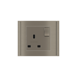 Square Painted Cover UK socket (55x55) Metal Nickel