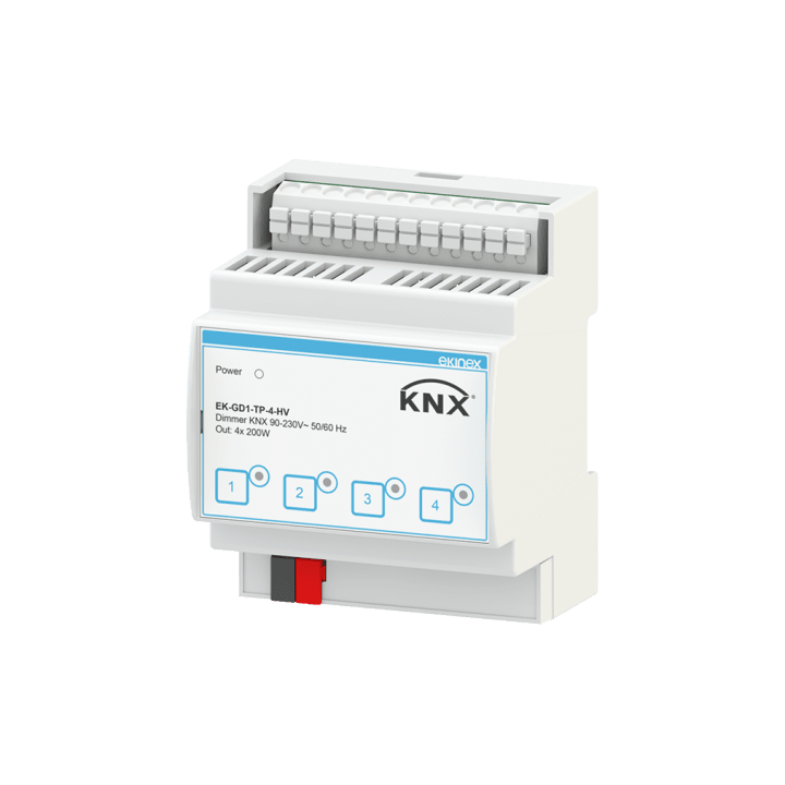 Ekinex EK-GD1-TP-4-HV KNX Dimmer, 4-Channel