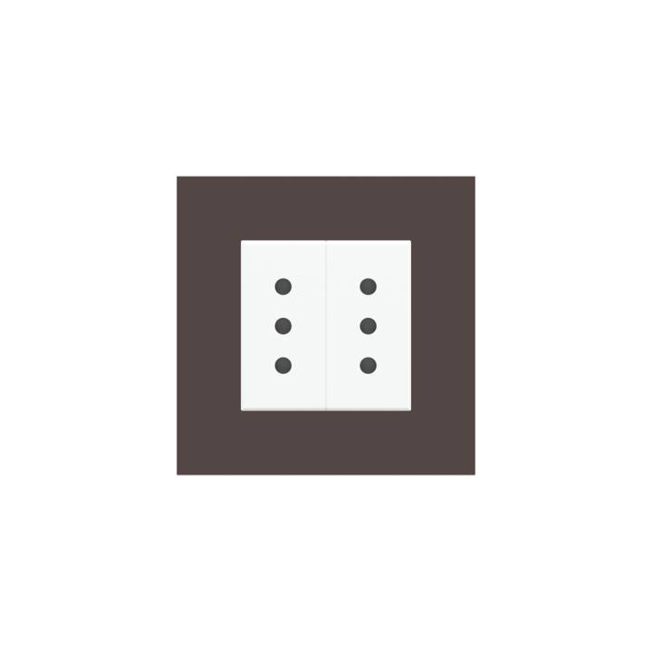Square Plate 71 (Form/Flank/NF) (80x80) 1 window (45x45) Fenix NTM Cocoa Orinoco
