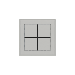 kit 1 rocker 71 serie Square (30X30) with symbols silver grey