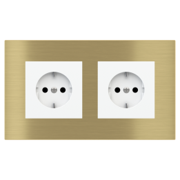 Rectangular Plate Surface (71/20Venti) (98x168) 2 windows (45x45)+(45x45) Metal Brass