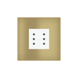 Square Plate Surface (71/20Venti) (98x98) 1 window (45x45) Metal Brass