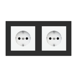 Rectangular Plate 71 (Form/Flank/NF) (80x151) 2 windows (45x45)+(45x45) Fenix NTM Black Ingo