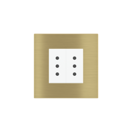 Square Plate Deep (FF/71/20Venti) (87x87) 1 window (45x45) Metal Brass