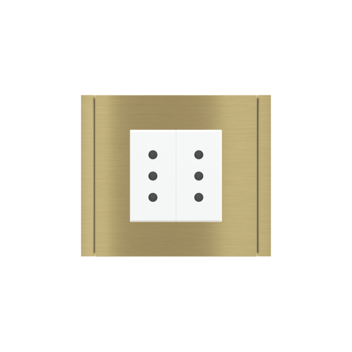 Square Plate 71 (Form/Flank/NF) (80x80) 1 window (45x45) Metal Brass