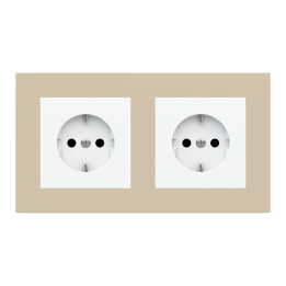 Rectangular Plate Deep (FF/71/20Venti) (87x158) 2 windows (45x45)+(45x45) Fenix NTM Beige Luxor