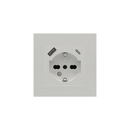 Square Plate Deep (FF/71/20Venti) (87x87) 1 window (55x55) Plastic Silver