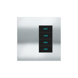 Square Plate Surface (20Venti) (98x98) 1 window (30x60) Metal HT Chrome