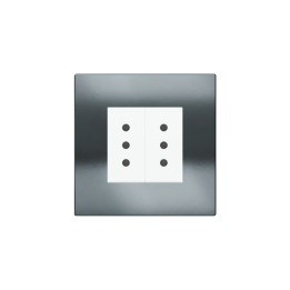 Square Plate Deep (FF/71/20Venti) (87x87) 1 window (45x45) Metal HT Black