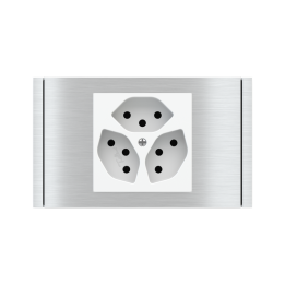 Rectangular Plate 71 (Form/Flank/NF) (80x121) 1 window (60x60) Metal Alluminium