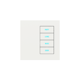 Square Plate Deep (20Venti) (87x87) 1 window (30x60) Fenix NTM White Malè