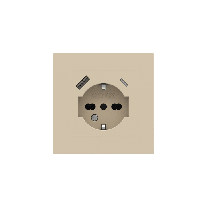 Square Plate Deep (FF/71/20Venti) (87x87) 1 window (55x55) Fenix NTM Beige Luxor