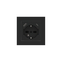 Ekinex plāksne Form/Flank/NF 80x80 mm Black Ingo Fenix NTM EK-PQG-FNI