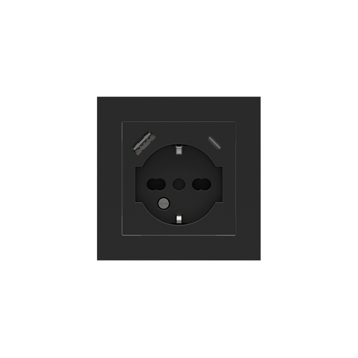 Ekinex plāksne Form/Flank/NF 80x80 mm Black Ingo Fenix NTM EK-PQG-FNI