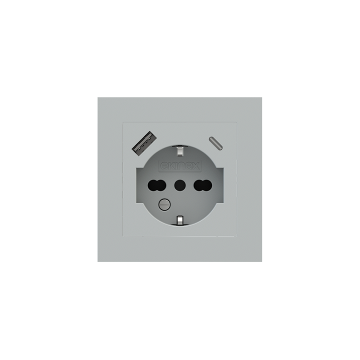 Ekinex накладка Form/Flank/NF 80x80 mm серый Fenix NTM EK-PQG-FGE