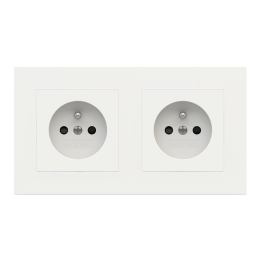Rectangular Plate Deep (FF/71/20Venti) (87x158) 2 windows (55x55)+(55x55) Fenix NTM White Malè