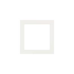 Square Plate 71 (Form/Flank/NF) (80x80) 1 window (60x60) Fenix NTM White Malè