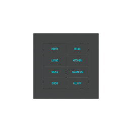 Square Plate Deep (FF/71/20Venti) (87x87) 1 window (60x60) Fenix NTM Grey Bromine