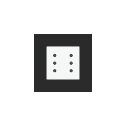 Ekinex plāksne Form/Flank/NF 80x80 mm Black Ingo Fenix NTM EK-PQP-FNI