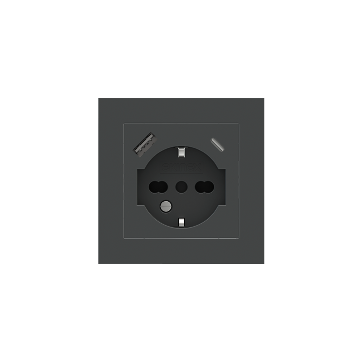 Ekinex plāksne Form/Flank/NF 80x80 mm pelēks Fenix NTM EK-PQG-FGB