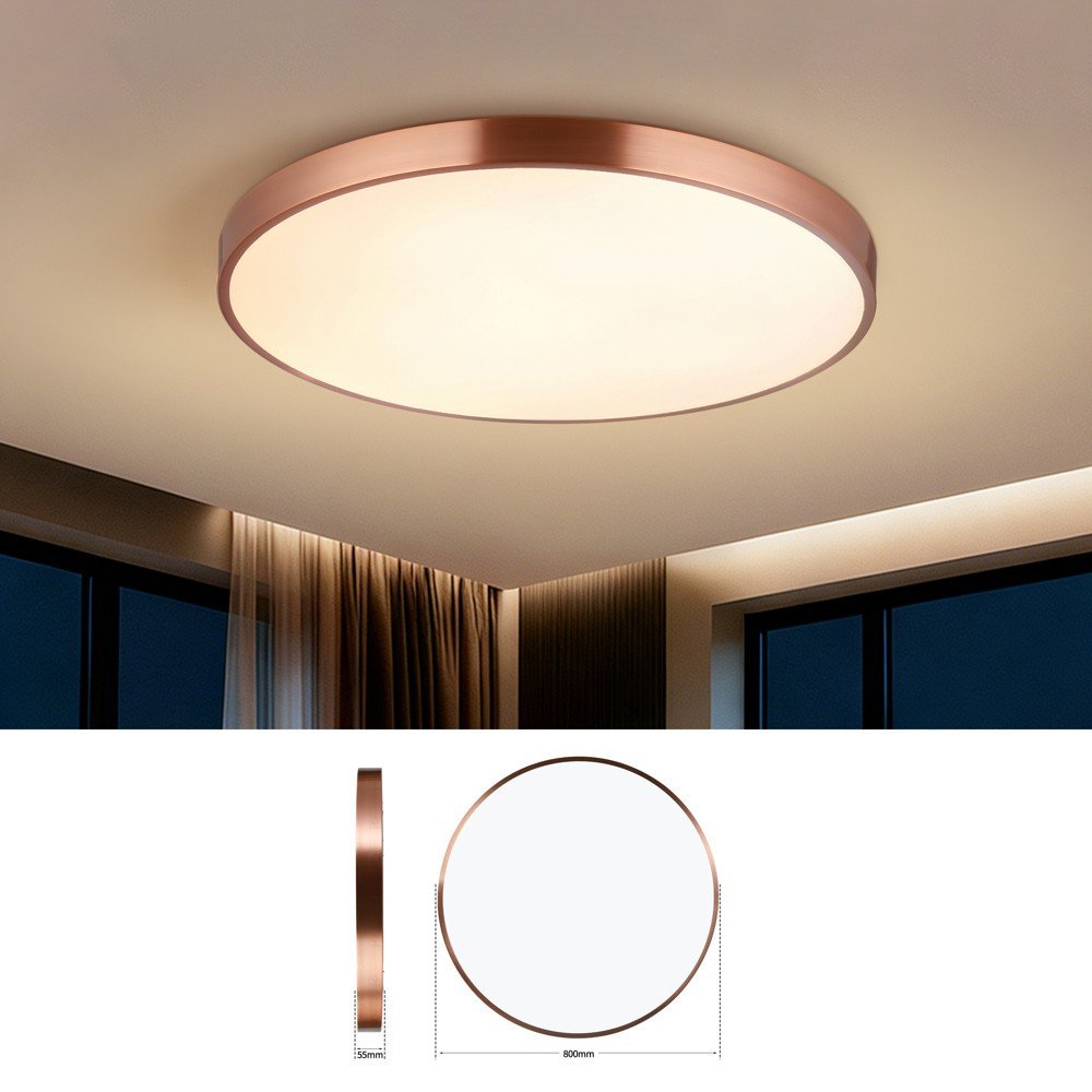 Immax NEO LITE SEMPLICI Smart ceiling light Tuya WiFi BEACON, 80cm 96W 6912lm, copper