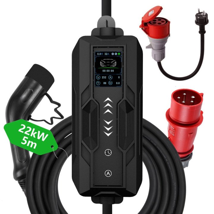 Immax ceļojumu uzlādes stacija elektromobiļiem EV/PHEV AC Type 2 22 kW