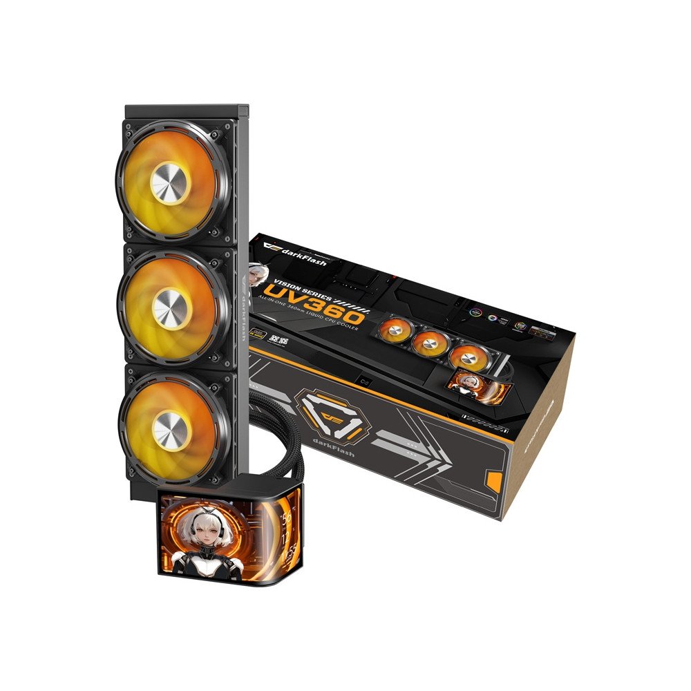 DarkFlash UV360 CPU dzesetajs (melns)