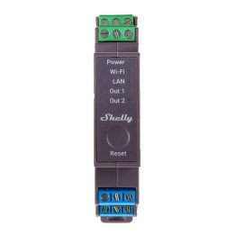 Shelly PRO 2 WiFi + 2-клавишный интеллектуальный релейный коммутатор Ethernet с поддержкой DIN-рейки - Sonoff, SmartWise, Shelly