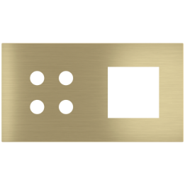 Ekinex plāksne Proxima 45x45 mm misiņš metāls EK-P2A-4P-LBC