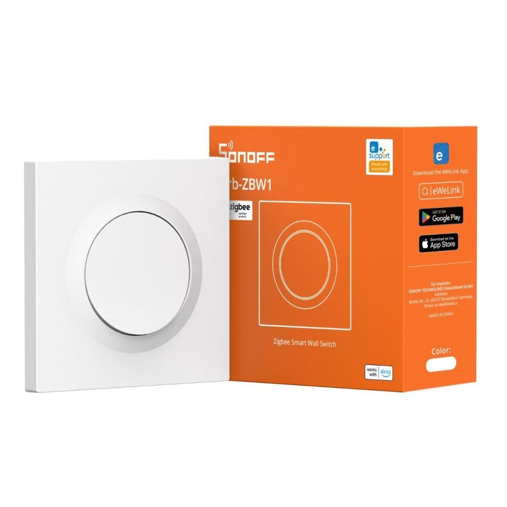 SONOFF Orb-ZBW1 uheahelaline, faas+neutraalne minireleemoodul lulitiga, Zigbee, valge