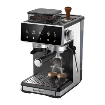 AMZCHEF CE-CM5560-SV stumoklinis kavos virimo aparatas (sidabrinis)