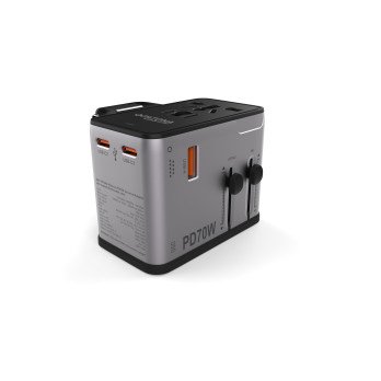 Universaalne reisiadapter PD70W 3xUSB-C/1x USB-A